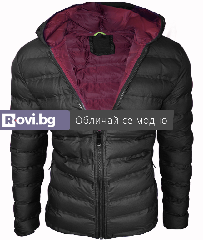 Мъжко зимно яке Виктор черен